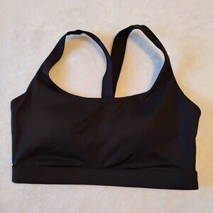 RUNNING GIRL High Support Racerback Sports Bra Molded Cups Size Small Black